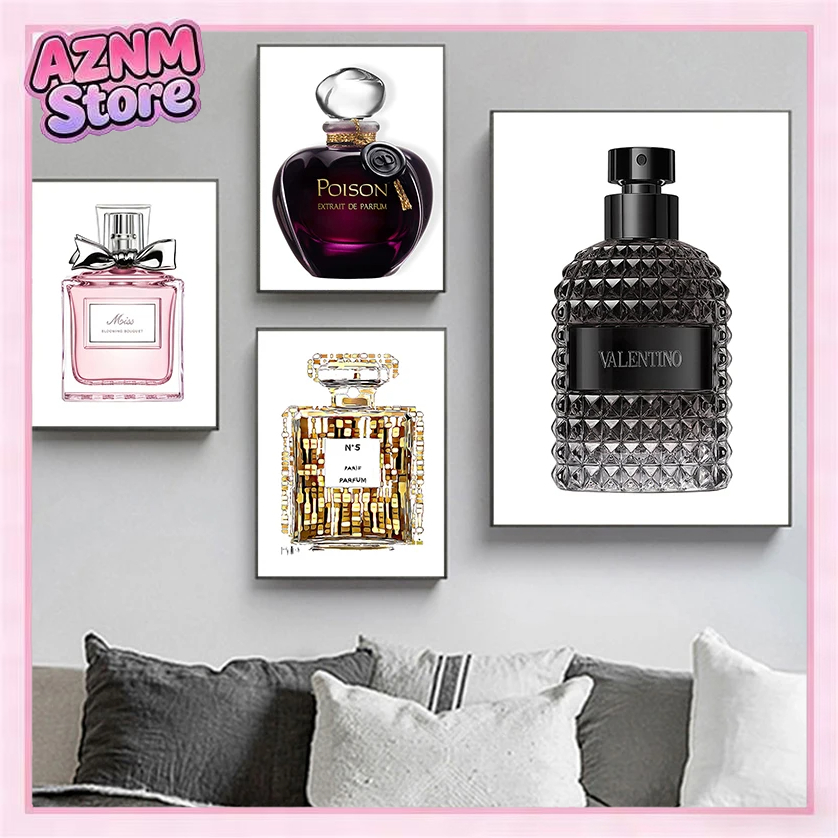 Perfume Villa Fragrance - 1pc frameless Minimalist Wall Art Woman