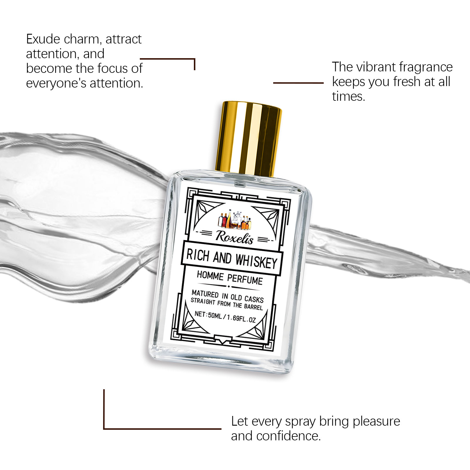 Roxelis 50ml Charm Whisky Men' - đánh giá và giá Perfume Fragrance Free